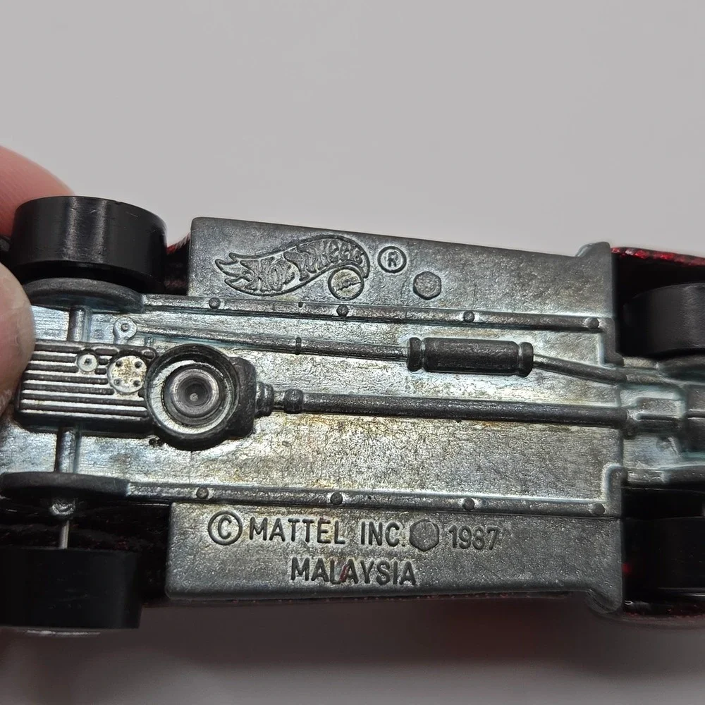 Hot Wheels Talbot Lago Red Metalflake 1987 Diecast Car Malaysia Vintage Style